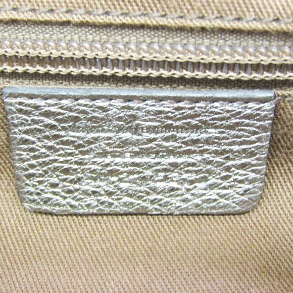 Salvatore Ferragamo Gancini AU-21/5370 Women's Leather Handbag Bronze - Picture 13 of 14